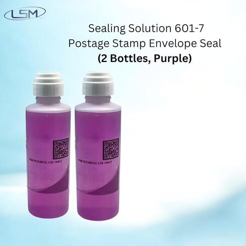 IDEALSEAL Envelope Moistener (120 ML) (3600 Envelopes) E-Z Seal Compatible 4 oz. Dabber Bottle of Sealing Solution PB Sealing Solution 601-7 Postage Stamp Envelope Seal (2 Bottles, Purple) in Saudi Arabia