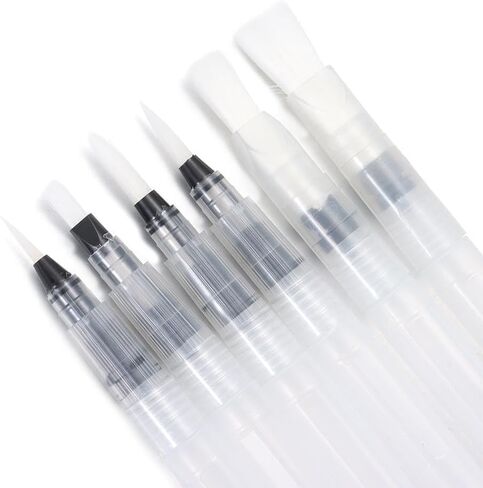 6 Pcs Pencil Style Letter Sealer Moisteners, Refillable Stamp Sealer Envelope Wetter with Nylon Brush Head for Office in Saudi Arabia
