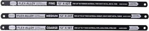Century Drill & Tool 4336 High Carbon Alloy Steel Hacksaw Blade Set, 3 Piece in Saudi Arabia