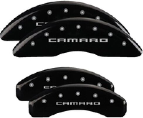 MGP Caliper Covers - Brake Caliper Covers 2010-2015 Chevrolet Camaro (V6 RS Pkg) Front and Rear Set - Camaro Logo - Red in Saudi Arabia