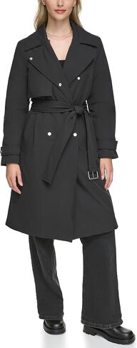 Andrew Marc womens Transitional Water Resistant Trench With Button Off Hood in Saudi Arabia