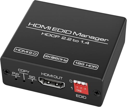 HDMI EDID Emulator Manager 4K Prophecy 8 أوضاع EDID ناسخة EDID قابلة للبرمجة تضخيم الإشارة 4K عند 60 هرتز HDMI 2.0b HDCP2.2 18 جيجابت في الثانية HDR YUV 4:4:4 CEC in Kuwait
