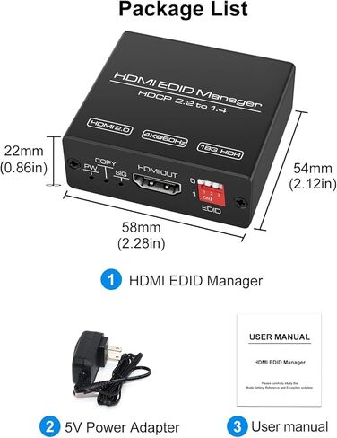 HDMI EDID Emulator Manager 4K Prophecy 8 أوضاع EDID ناسخة EDID قابلة للبرمجة تضخيم الإشارة 4K عند 60 هرتز HDMI 2.0b HDCP2.2 18 جيجابت في الثانية HDR YUV 4:4:4 CEC in Kuwait