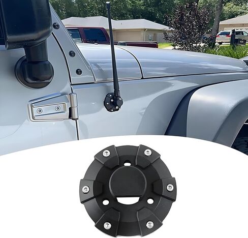 Antenna Base Cover for 2007-2025 Wrangler JK JL Gladiator JT Black ABS Plastic Replacement Parts in Saudi Arabia