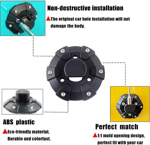 Antenna Base Cover for 2007-2025 Wrangler JK JL Gladiator JT Black ABS Plastic Replacement Parts in Saudi Arabia