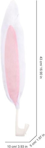 Car Decoration Pink Christmas Antlers, Bunny Ears and Nose Christmas Decorations Kit Rabbit Ears Car Holiday Decor for Vehicles Easy to Install Reindeer Antlers, 16.9 x 3.9 x 1.9 Inches in Kuwait