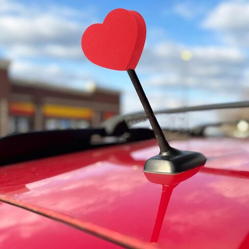 Garneck 5pcs Heart Car Antenna Toppers Lightweight Funny Antenna Balls for Vehicles Exterior Decorations Easy to Spot Car in Parking Lot Suitable for Trucks Suvs and Motorcycles in Saudi Arabia