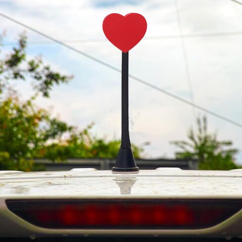 Garneck 5pcs Heart Car Antenna Toppers Lightweight Funny Antenna Balls for Vehicles Exterior Decorations Easy to Spot Car in Parking Lot Suitable for Trucks Suvs and Motorcycles in Saudi Arabia