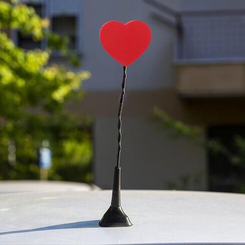 Garneck 5pcs Heart Car Antenna Toppers Lightweight Funny Antenna Balls for Vehicles Exterior Decorations Easy to Spot Car in Parking Lot Suitable for Trucks Suvs and Motorcycles in Saudi Arabia