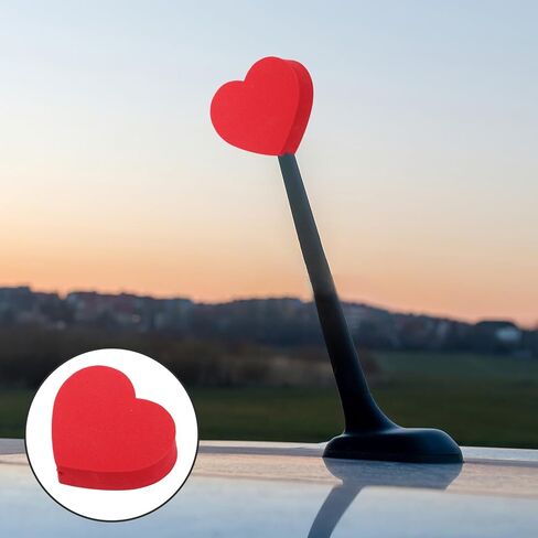 Garneck 5pcs Heart Car Antenna Toppers Lightweight Funny Antenna Balls for Vehicles Exterior Decorations Easy to Spot Car in Parking Lot Suitable for Trucks Suvs and Motorcycles in Saudi Arabia