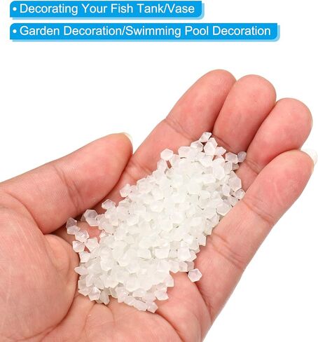 5000pcs Glow Rocks 3-5mm Glow Pebbles Decoration in The Dark Luminous Stones Decor DIY Decorative White for Garden, Potted Plant, Fish Tank in Saudi Arabia
