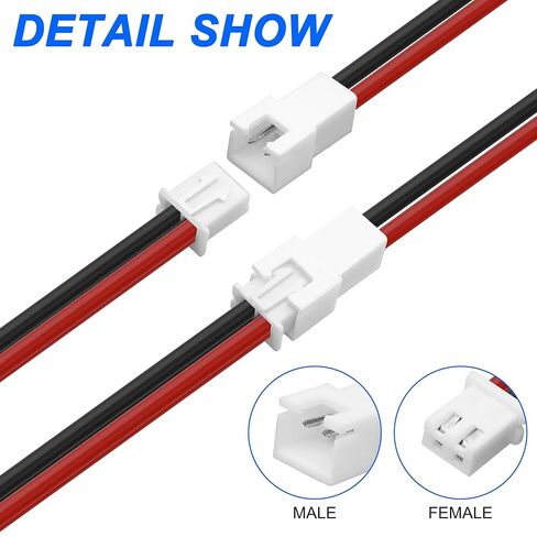 XMSJSIY XH2.54 1 to 2 Connector Terminal Wire 2-Pin XH2.54 Female to Dual Male 2.54mm Pitch Motherboard PWM PC Chassis Fan Y Splitter Terminal Connector for PC Fan 3D Printer LED Light - 6PCS in Saudi Arabia