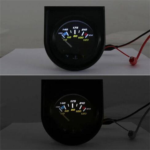 2" 52mm Water Temp Gauge 40-120 Celsius /100-250 Fahrenheit Pointer Auto White Led Car Meter in Saudi Arabia