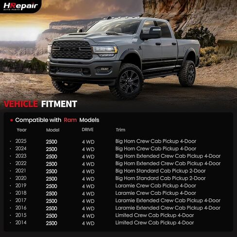 شريط مسار أمامي قابل للتعديل يناسب 2014-2024 Ram 2500 استبدال Rough Country 31004丨0-5" رفع in Kuwait