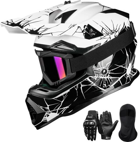 ILM البالغين للدراجة الأوساخ خوذات الرجال نساء موتوكروس ATV خوذة الطريق مع Goggles القفازات قناع النقطة WS901 in Saudi Arabia
