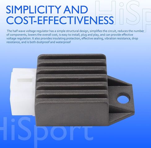 HiSport 4-Pin Voltage Regulator Rectifier - Compatible with Tao Tao 110cc ATA-110B ATA-110D ATA-110F 50cc ATM50 Pony50 VIP Thunder EVO Coolster 110cc 3050A 3050B in Kuwait