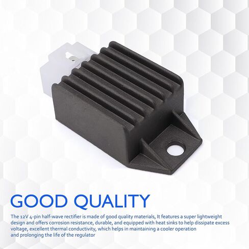 HiSport 4-Pin Voltage Regulator Rectifier - Compatible with Tao Tao 110cc ATA-110B ATA-110D ATA-110F 50cc ATM50 Pony50 VIP Thunder EVO Coolster 110cc 3050A 3050B in Kuwait