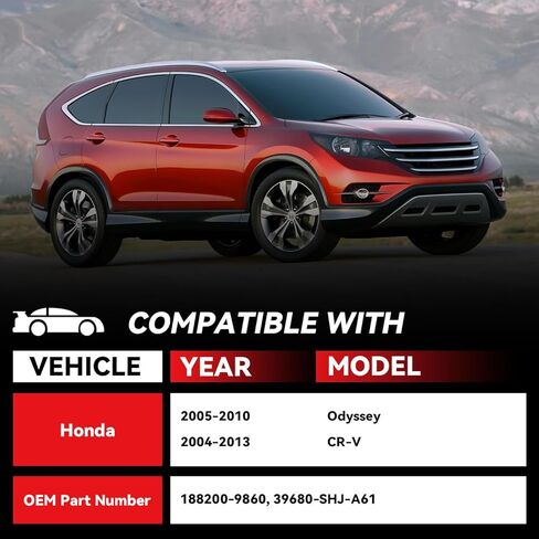 2pcs PDC Bumper Parking Aid Assist Sensor Backup Reverse Radar Replacement Kit - Compatible with Honda 2005-2010 Odyssey 2004-2013 CR-V CRV - 188200-9860 39680-SHJ-A61 in Saudi Arabia