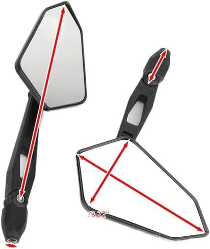 Rear View Side Mirrors M8 M10 Compatible With MT09 KL600 KLR600 in Kuwait