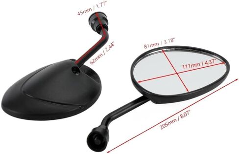 PAIR REARVIEW MIRRORS M8 Compatible With ZIP 2T 4T 25 50 100 125 1993-2020 in Kuwait