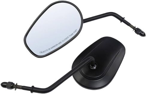 Motorcycle 8mm Rear View Side Mirrors Compatible With Touring Road King SPORTSTER XL883 1200 Forty Eight Heritage Softail(Black) in Saudi Arabia