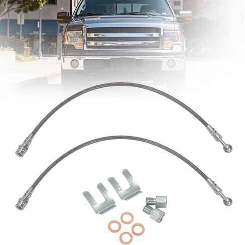 AUTOVIC Front Brake Lines Kit for Lift 20" Stainless Extended Length Compatible with Ford F-150 2009-2018 in Saudi Arabia