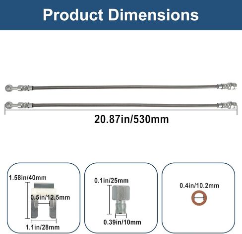 AUTOVIC Front Brake Lines Kit for Lift 20" Stainless Extended Length Compatible with Ford F-150 2009-2018 in Saudi Arabia
