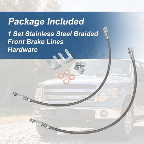 AUTOVIC Front Brake Lines Kit for Lift 20" Stainless Extended Length Compatible with Ford F-150 2009-2018 in Saudi Arabia
