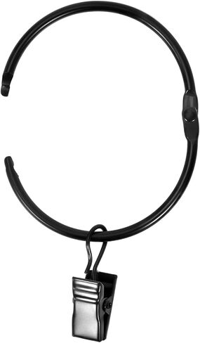 34 قطعة من حلقات الستائر القابلة للفتح مع مشابك، مشابك ستائر مفتوحة بقطر داخلي 1.25 بوصة مع خطافات تناسب قضبان ستائر بقطر يصل إلى 1.0 بوصة، وخطافات لتعليق الستائر وأقواس القبعات (مجموعة معرف D مكونة من 34 قطعة) in Kuwait