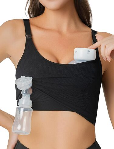 Seamless Sleep Pumping Bra Hands Free, All-in-One Nursing Bra for Breastfeeding, Ultra Comfort for All Day Wear in Saudi Arabia