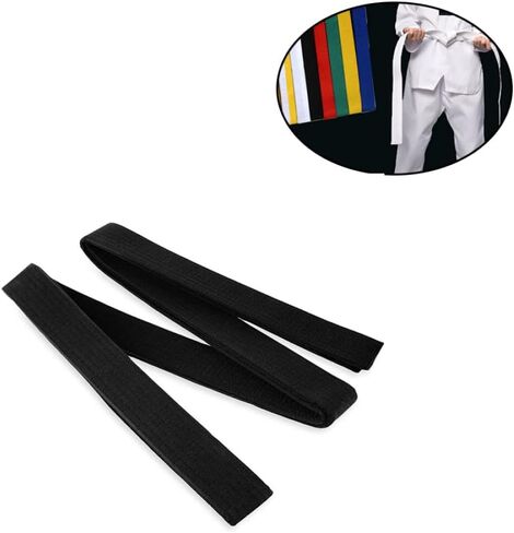 Karate Taekwondo Belt, Black Fashion Washed Kendo Judo Belt (260x4.5x0.5 cm) in Saudi Arabia