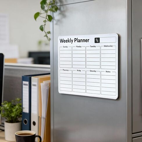 Magnetic Refrigerator Calendar Set, Erasable Weekly and Monthly Whiteboard Planner, Fridge Organizer for Meal Planning and Schedule Management in Saudi Arabia