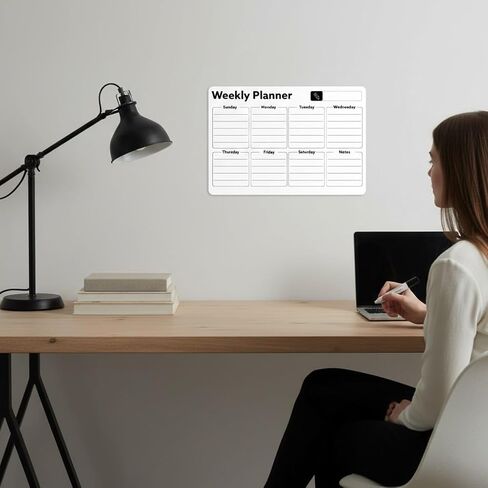 Magnetic Refrigerator Calendar Set, Erasable Weekly and Monthly Whiteboard Planner, Fridge Organizer for Meal Planning and Schedule Management in Saudi Arabia