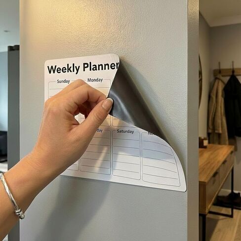 Magnetic Refrigerator Calendar Set, Erasable Weekly and Monthly Whiteboard Planner, Fridge Organizer for Meal Planning and Schedule Management in Saudi Arabia