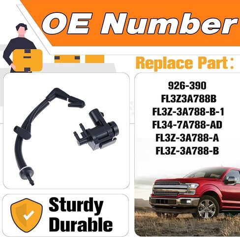 4x4 Vacuum Solenoid Valve and Auto-Locking Hub Vacuum Line Tube Check Valve Combo Kit Compatible with Ford F150 2015-2020, Replace#7L1Z-9H465-B FL3Z3A788B in Saudi Arabia