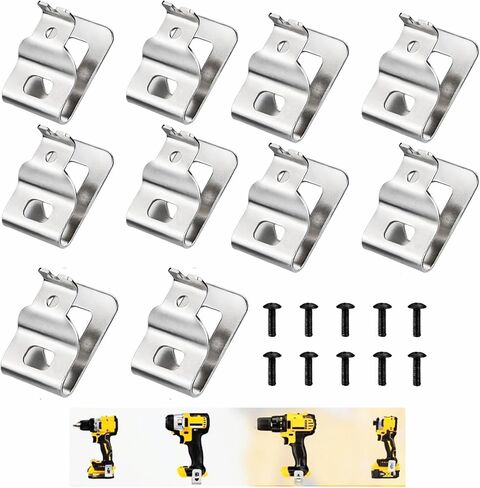 N268241 N086039 Stainless Steel Belt Clips for Dewalt 20V Power Tools, Compatible with, DCD980, DCD985, DCD980L2, DCD985L2,Includes Screws and Drill Tool Hooks (4-pack) in Saudi Arabia