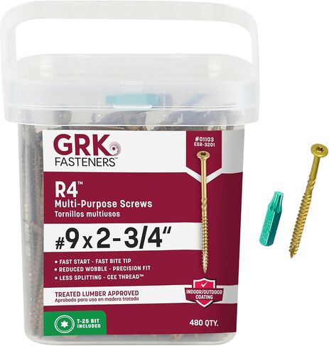 GRK 01103#9 x 2-3/4" R4™ Multi-Purpose Screws 480 Count in Kuwait
