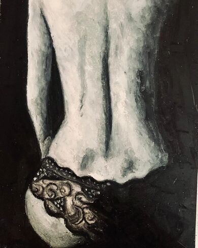 Foundations, Body and Structure No. 89 – Original Oil Pastel Figure Drawing Print in Saudi Arabia
