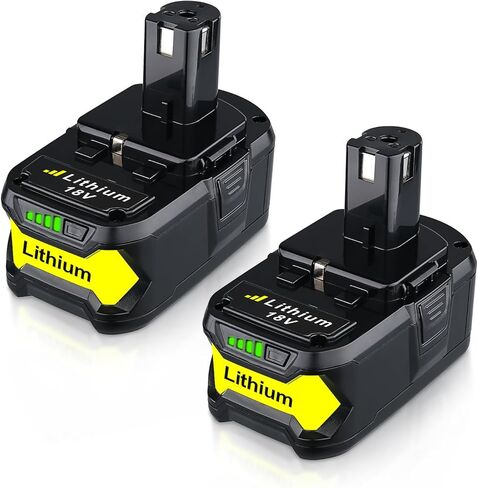 VANON Replacement for Ryobi 18V Battery 6.0Ah Lithium ion Batteries Replacement for Ryobi Cordless Tools 18V Battery ONE Plus P108 P107 P105 P104 P103 P102,2-Pack in Kuwait