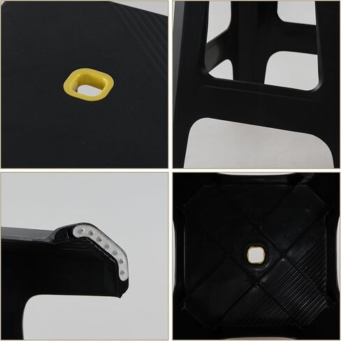 12 عبوة من مقاعد التعشيش البلاستيكية، مجموعة مقاعد قابلة للتكديس، أسود in Kuwait