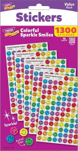 مجموعة ملصقات الابتسامات المتلألئة الملونة (1300 ملصق) in Kuwait