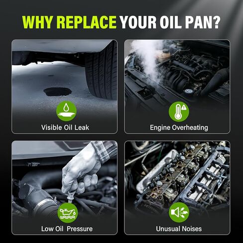 مقلاة زيت 264-414 مناسبة لهوندا CRV CR-V 2007 2008 2009 2.4L 311-50181 وعاء زيت المحرك استبدال HOP15A 11200-RZA-000 11200RZA000، الحشية غير متضمنة in Kuwait