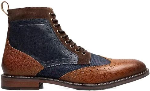 حذاء Stacy Adams الرجالي Finnegan Wingtip، كحلي/COGNAC، 11M in Saudi Arabia