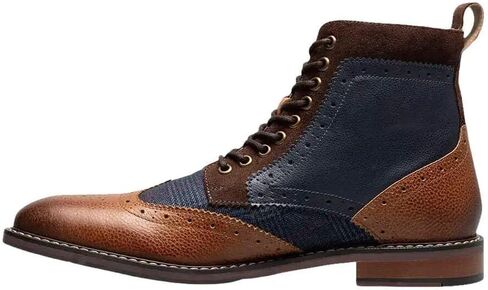 حذاء Stacy Adams الرجالي Finnegan Wingtip، كحلي/COGNAC، 11M in Saudi Arabia
