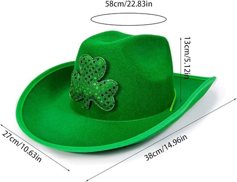 St. Patrick’s Day Leprechaun Fedora Top Hat Trendy Print Adjustable Drawstring Hat for Women Men Party Club in Saudi Arabia