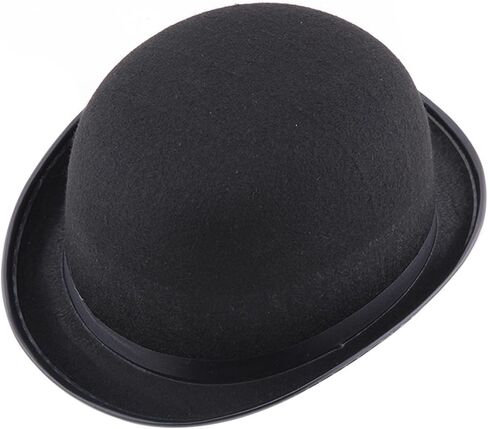 Stylish S Magician Hat Short Brim Fedora for Halloween Stage Parties Photo Props Role Playing Supplies Black Top in Saudi Arabia