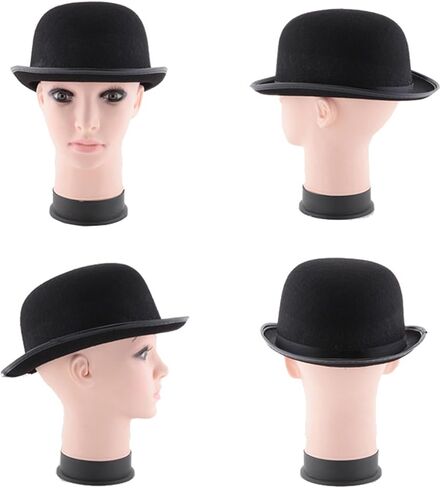 Stylish S Magician Hat Short Brim Fedora for Halloween Stage Parties Photo Props Role Playing Supplies Black Top in Saudi Arabia