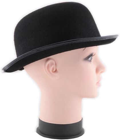 Stylish S Magician Hat Short Brim Fedora for Halloween Stage Parties Photo Props Role Playing Supplies Black Top in Saudi Arabia