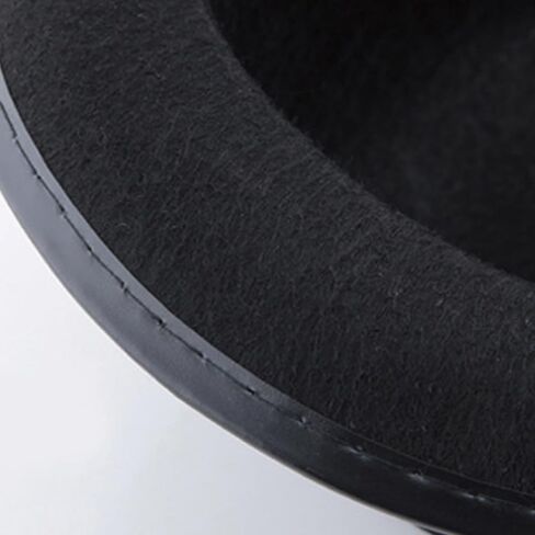 Stylish S Magician Hat Short Brim Fedora for Halloween Stage Parties Photo Props Role Playing Supplies Black Top in Saudi Arabia