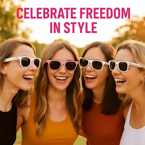 HAPPILY DIVORCED Sunglasses Set – 1 7 Divorce Support Crew Party Sunglasses (8 Pack) – Funny Divorce Party Favors for Women & Men, Newly Single Gifts Celebration Accessories in Saudi Arabia